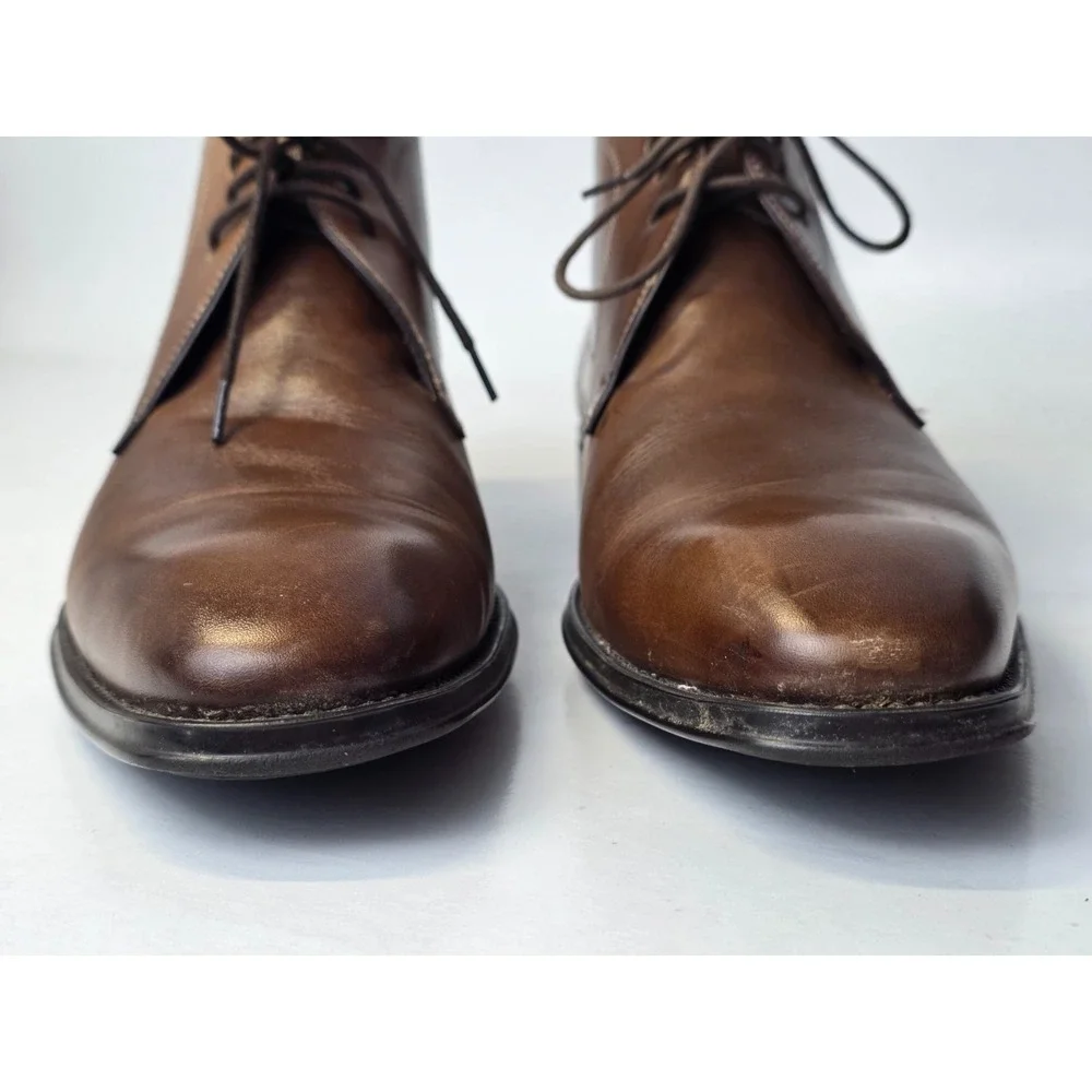 Mezlan Usini Men's Boots Size 10 M Brown Leather Classic Chukka‎ Shoes 18154